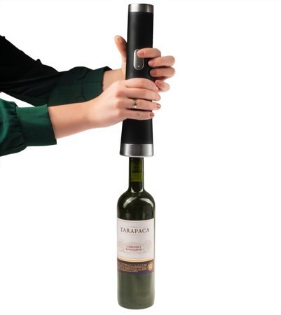 Elektroniczny korkociąg PRESTIGE + nalewak do wina